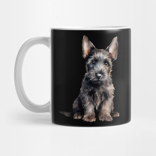 Puppy Scottish Terrier by DavidBriotArt